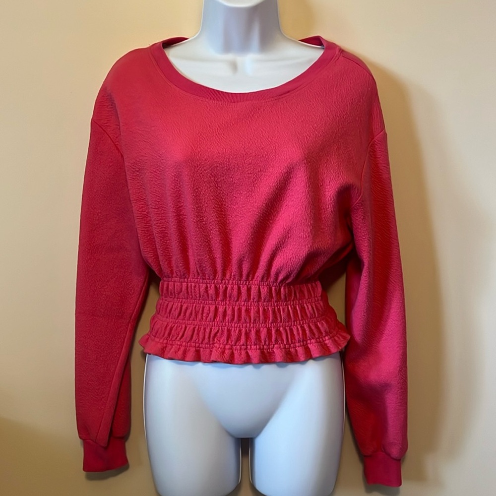 Maeve by Anthropologie Long Sleeve Cinch Waist Top